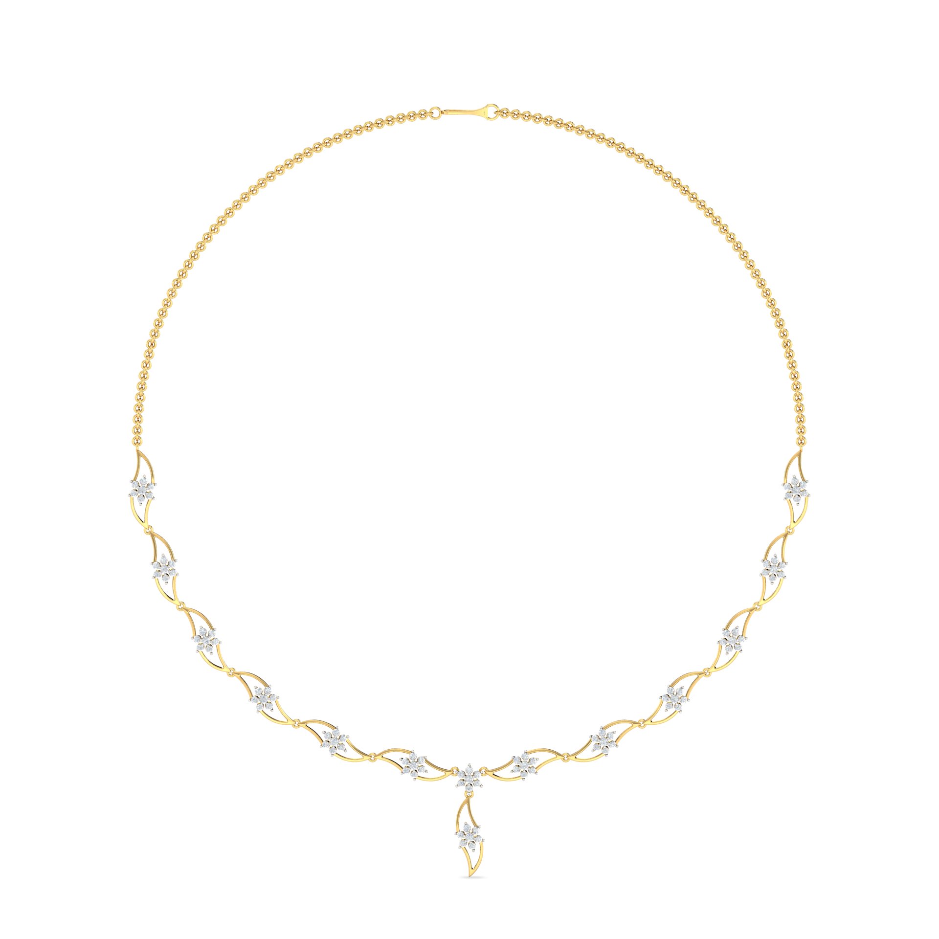 Elegant and Trendy Diamond Necklace
