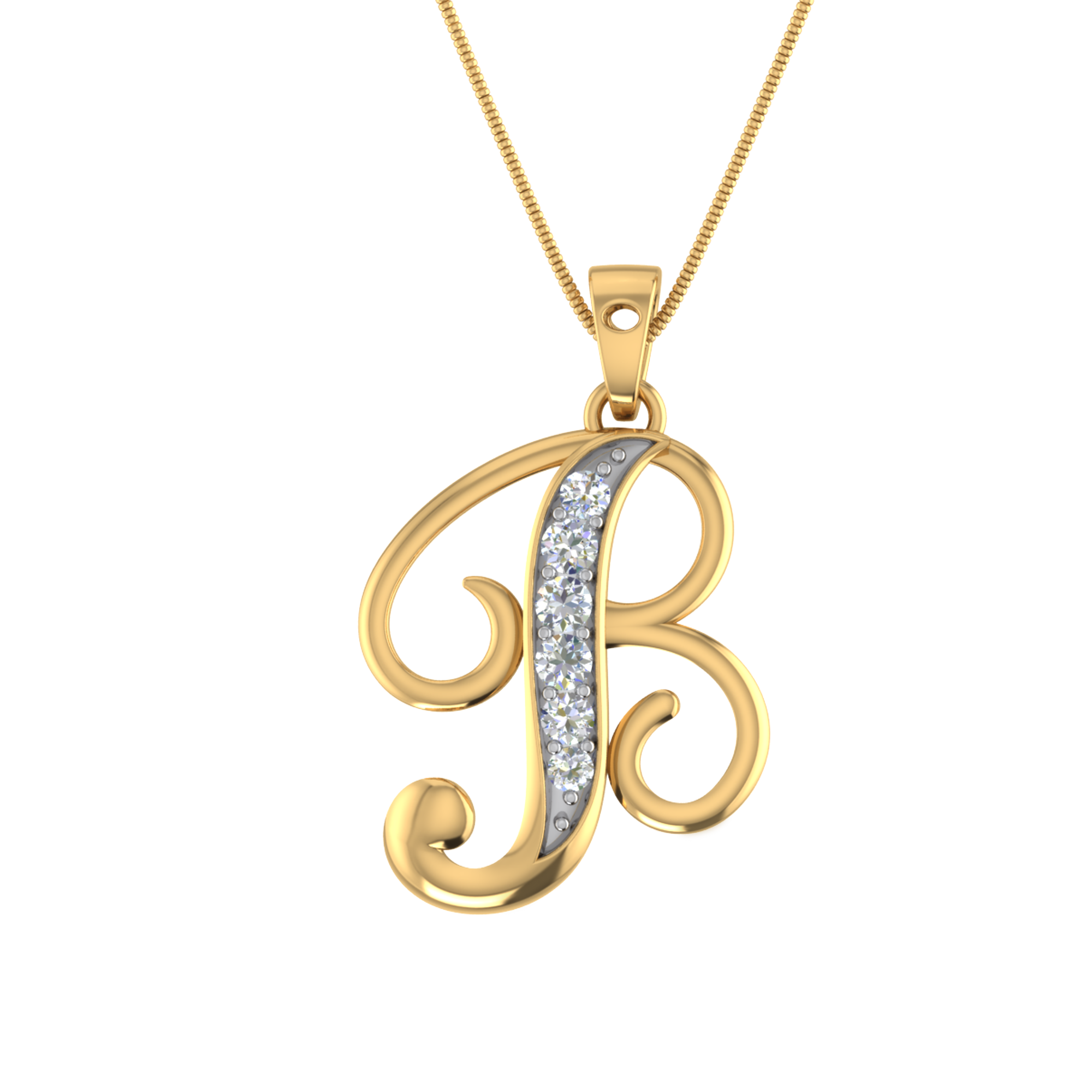 Initial B Pendant 2062: quality jewelry at TRAXNYC - buy online, best price  in NYC!