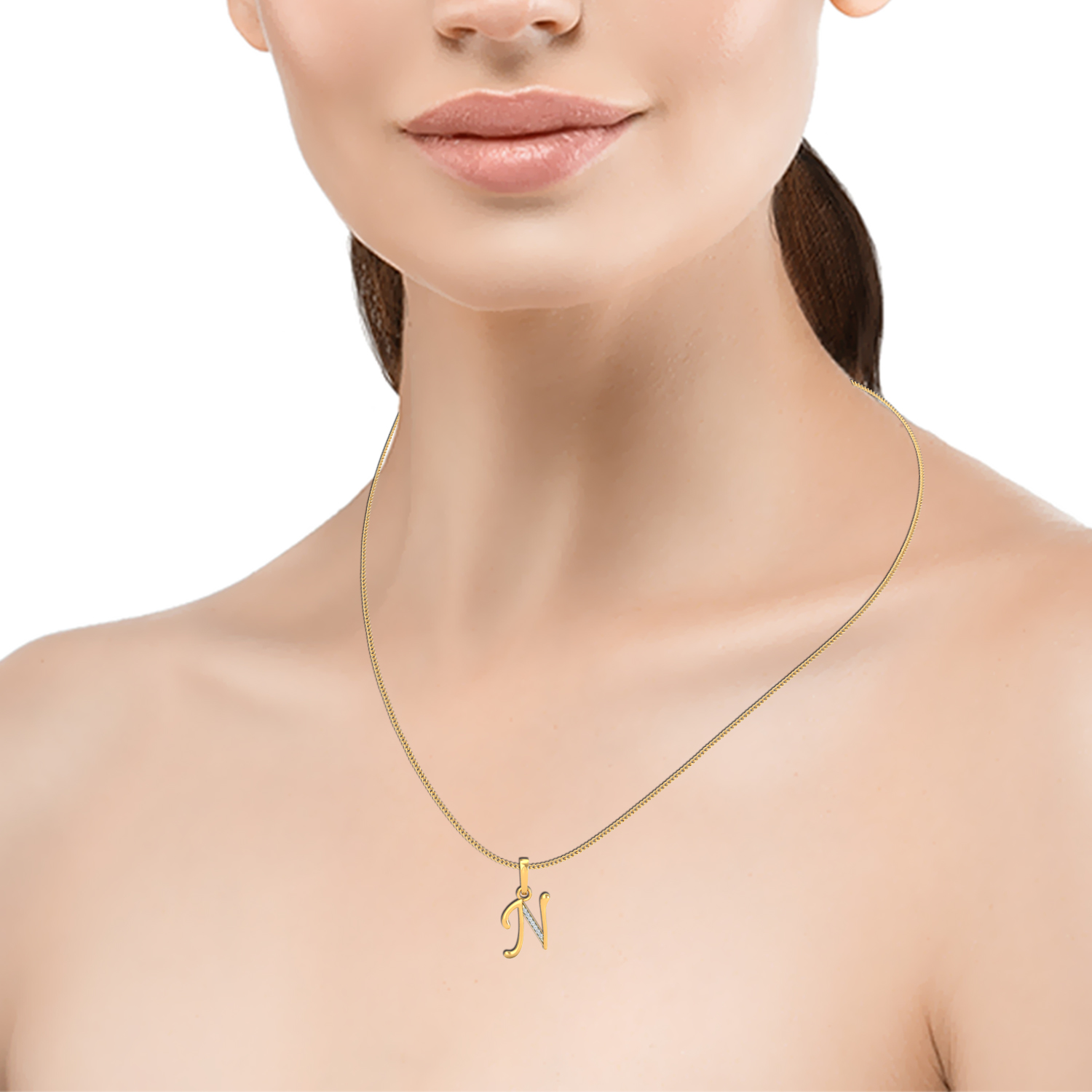 Dainty Letter N Pendant Necklace - Fame Accessories