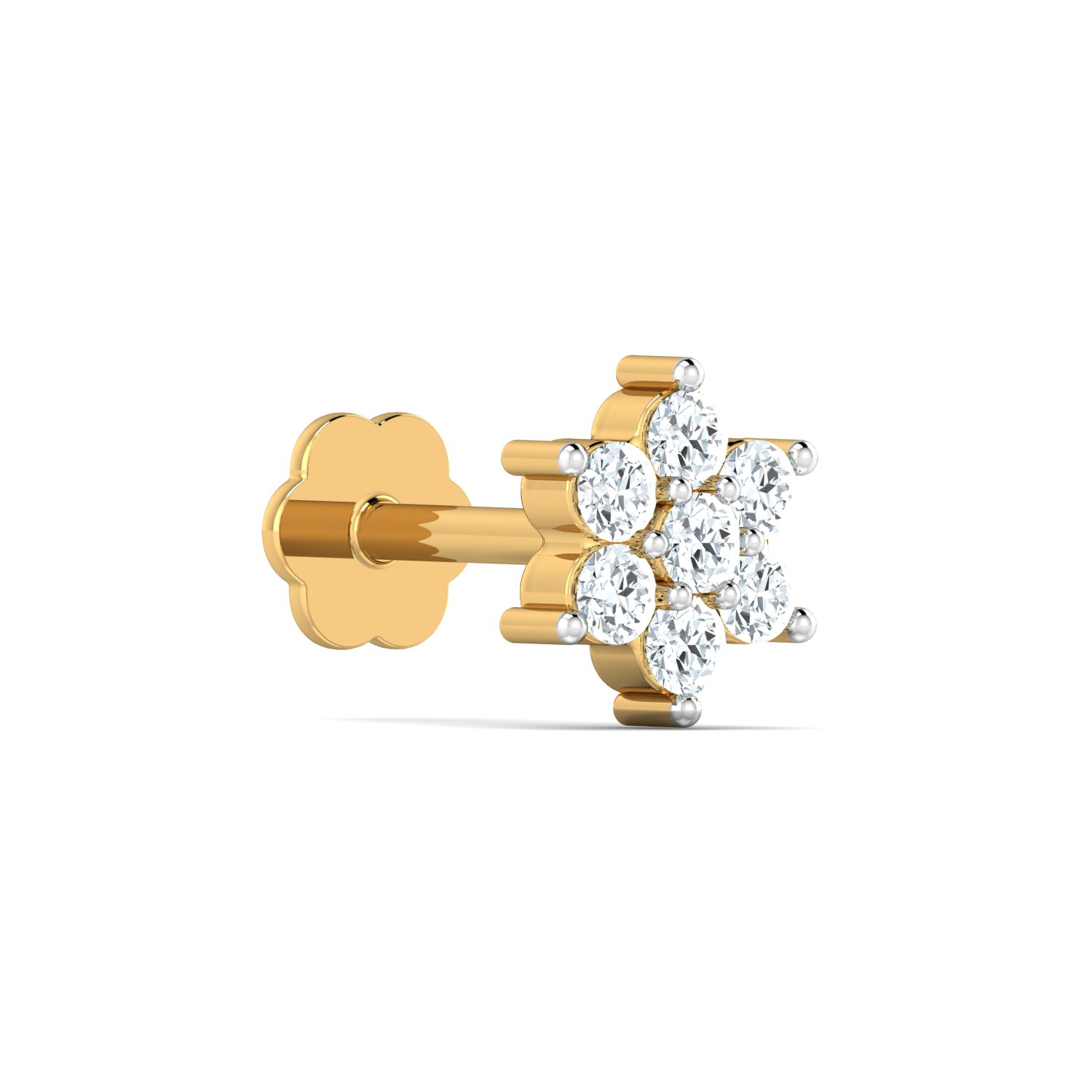 star design nose pin