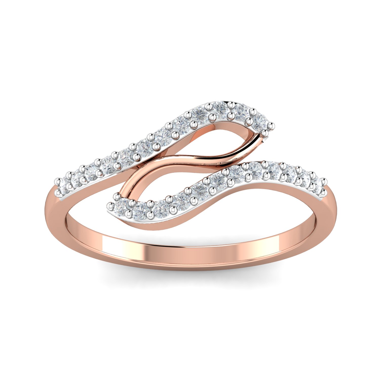 Engagement Ring -Heart Shape Diamond Petite Infinity Engagement Ring-ES347HS