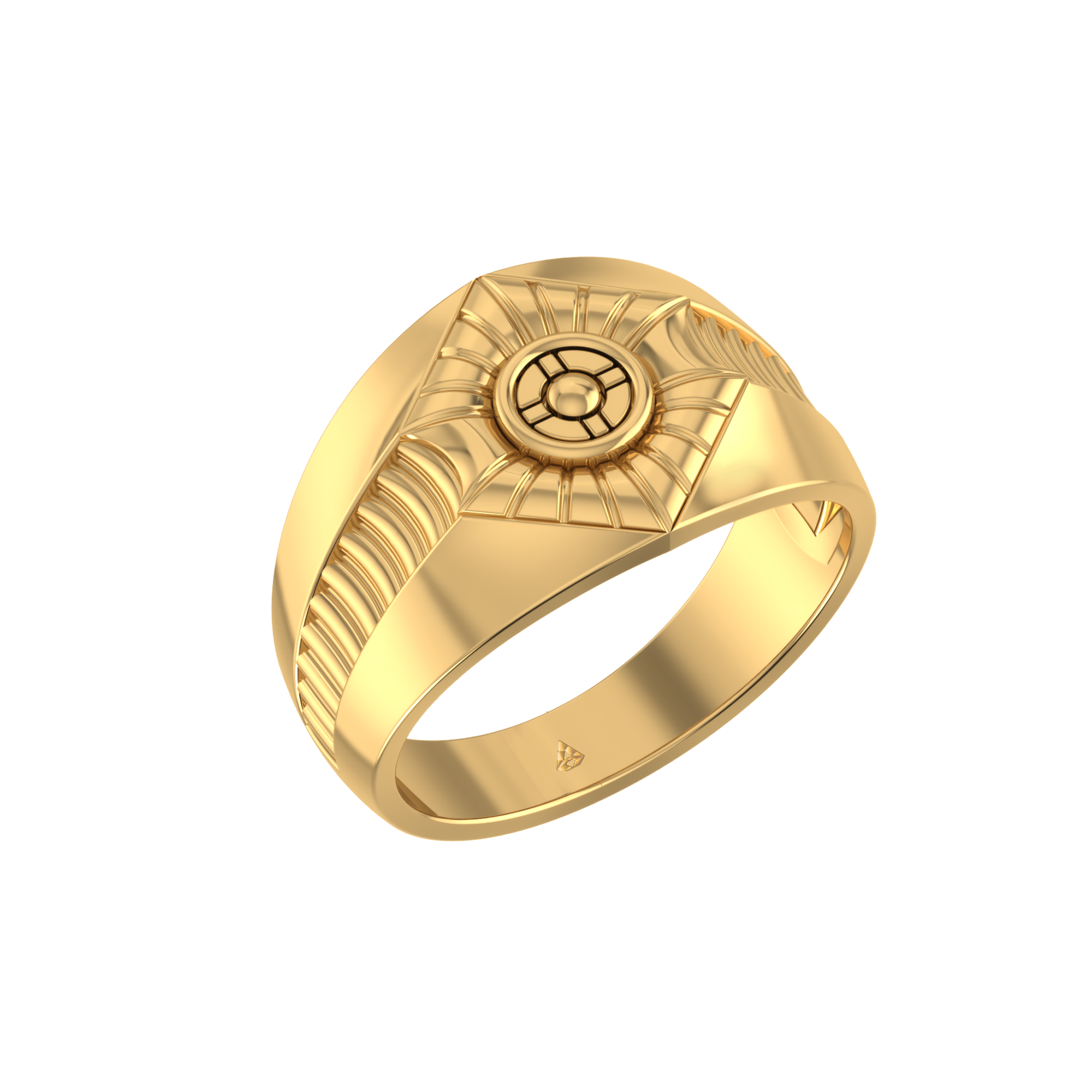 BRBRIK Gold Plated Heavy Design, Engagement Fashion Ring for Men Jewellery