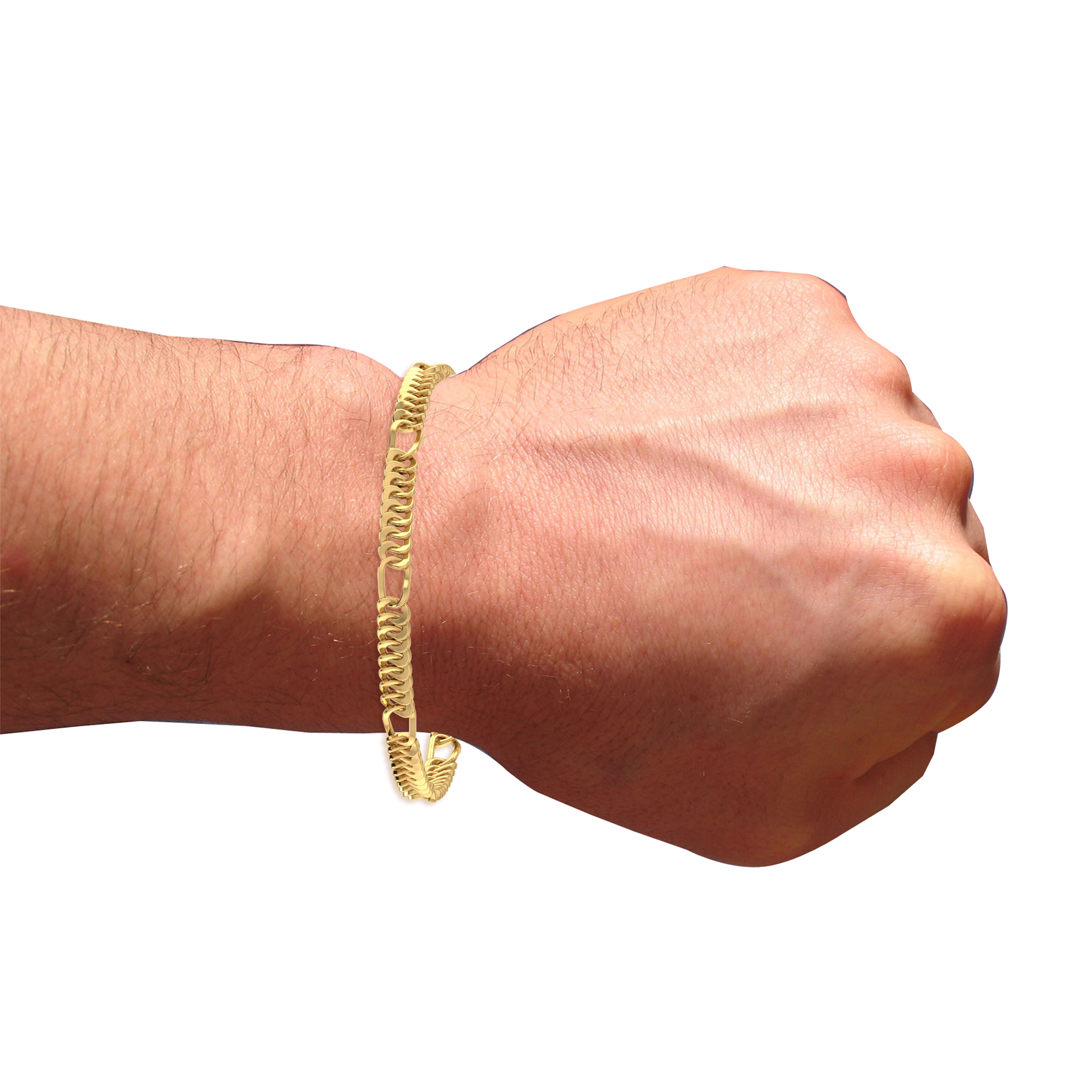 Buy quality 916 gold fancy gents solid bracelet in Ahmedabad