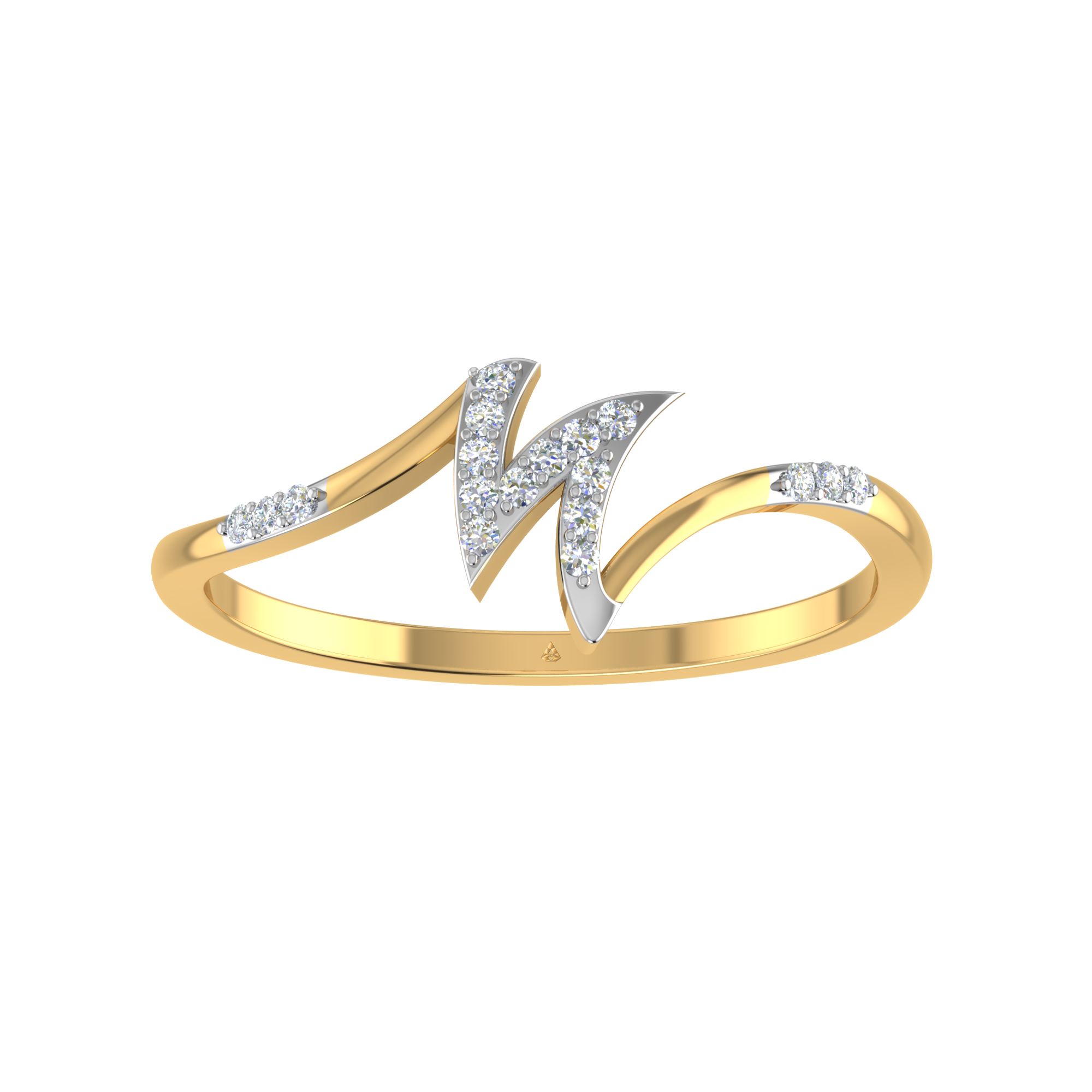 10kt Two-tone Gold Mens Round Diamond Initial M Letter Ring 1-1/5 Cttw -  Walmart.com