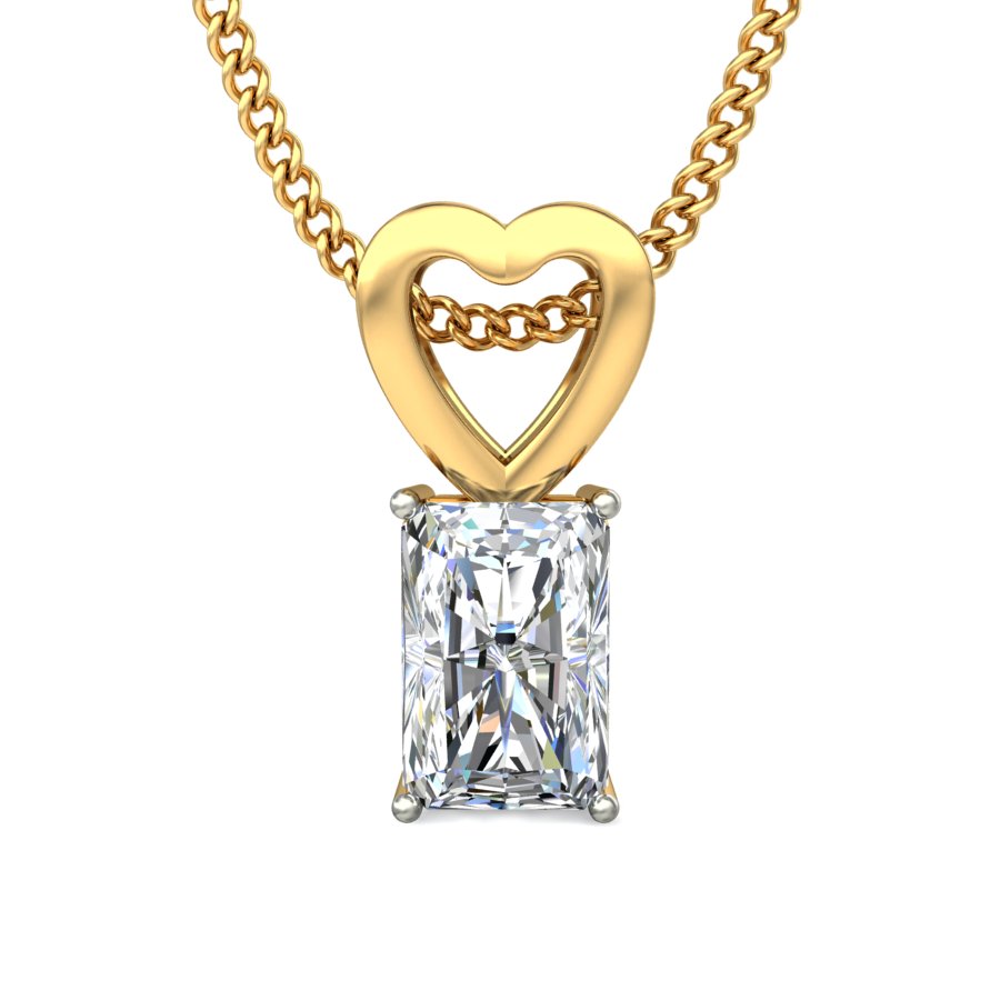 Heart shaped hot sale solitaire pendant