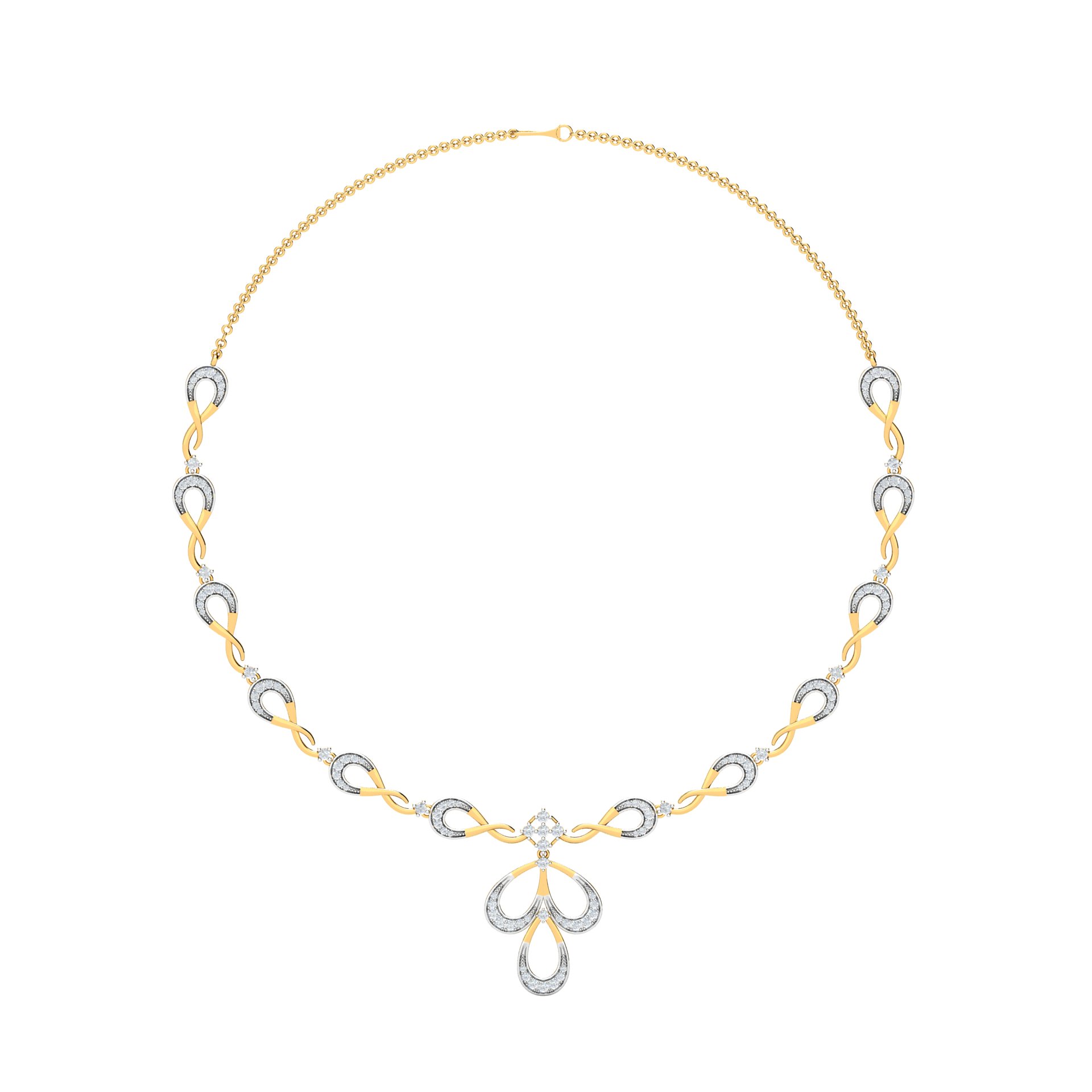 Infinity Diamond Pendant In Synthetic Diamonds 10K Rose Gold For Womens at  Rs 53400 | डायमंड पेंडेंट्स in Surat | ID: 14642075833