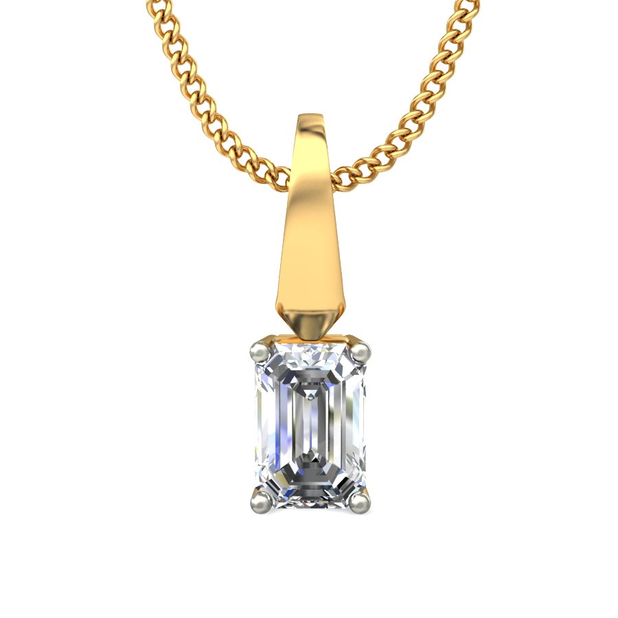 Echo Emerald-cut Diamond Necklace East to West – STEPHANIE VAN ZWAM