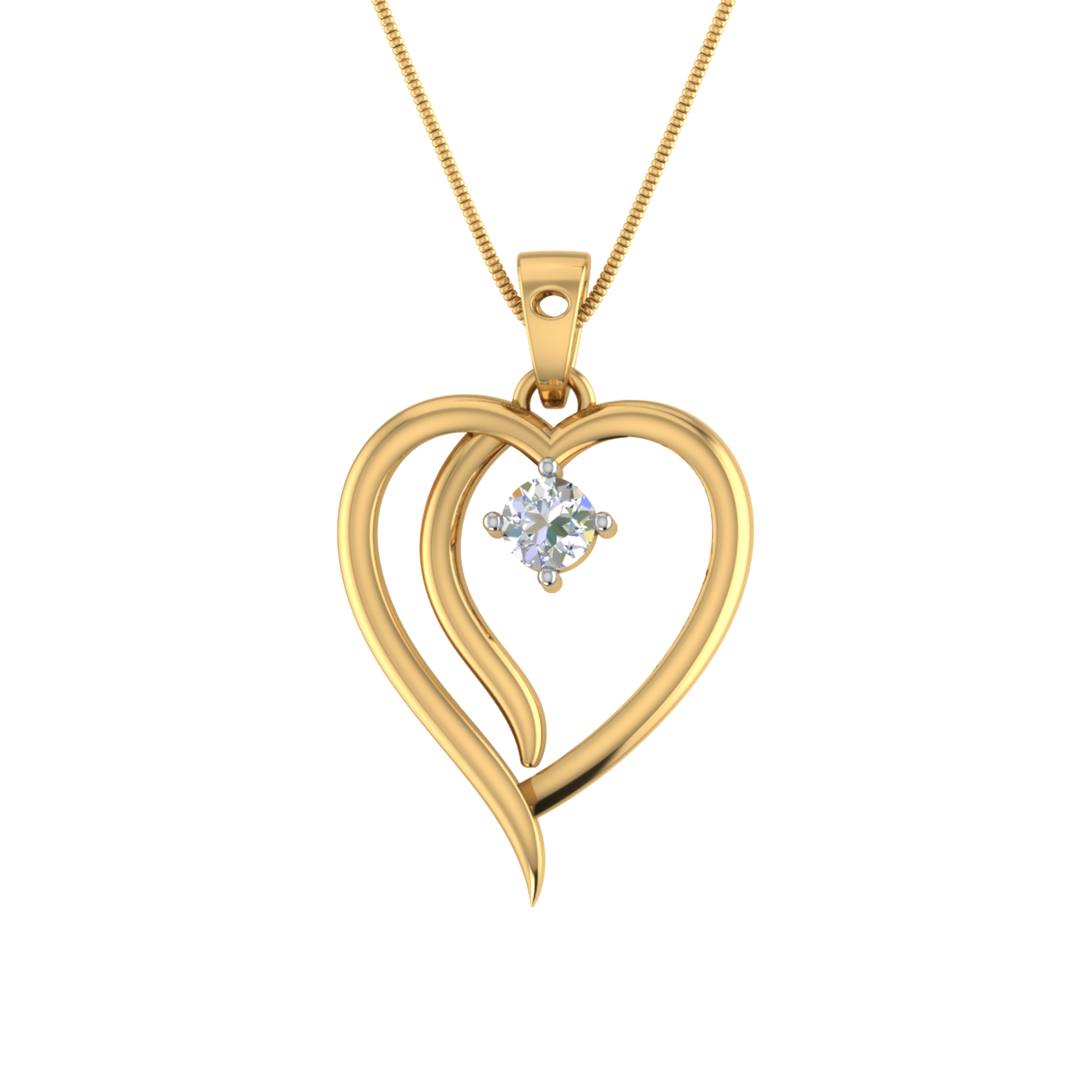 LOVE HEART NECKLACE - 925 Sterling Silver ✧ 18K Gold Plated – The Luminous  Rose