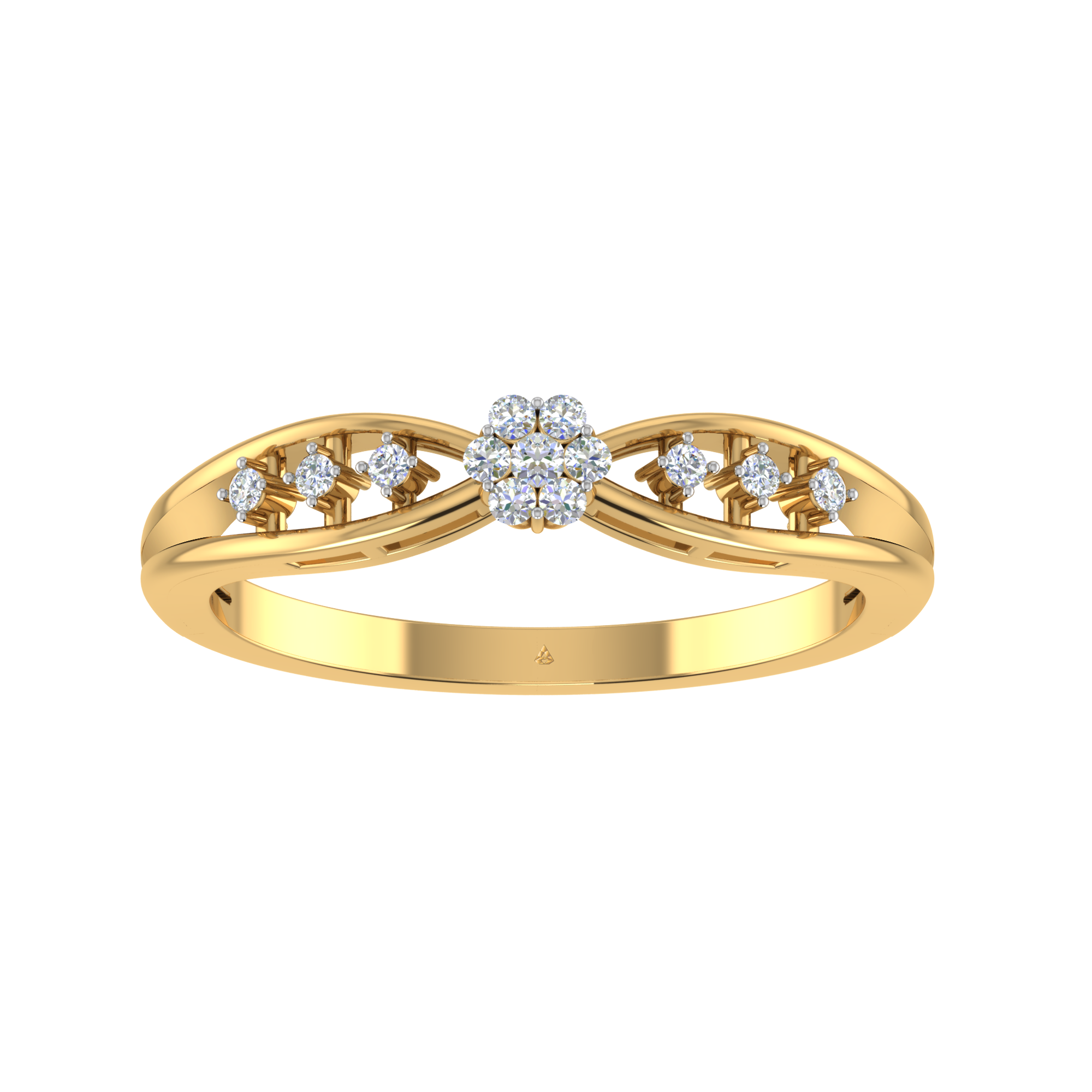 10kt Yellow Gold Womens Round Diamond Bypass Butterfly Ring 1/3 Cttw – Gold  N Diamonds