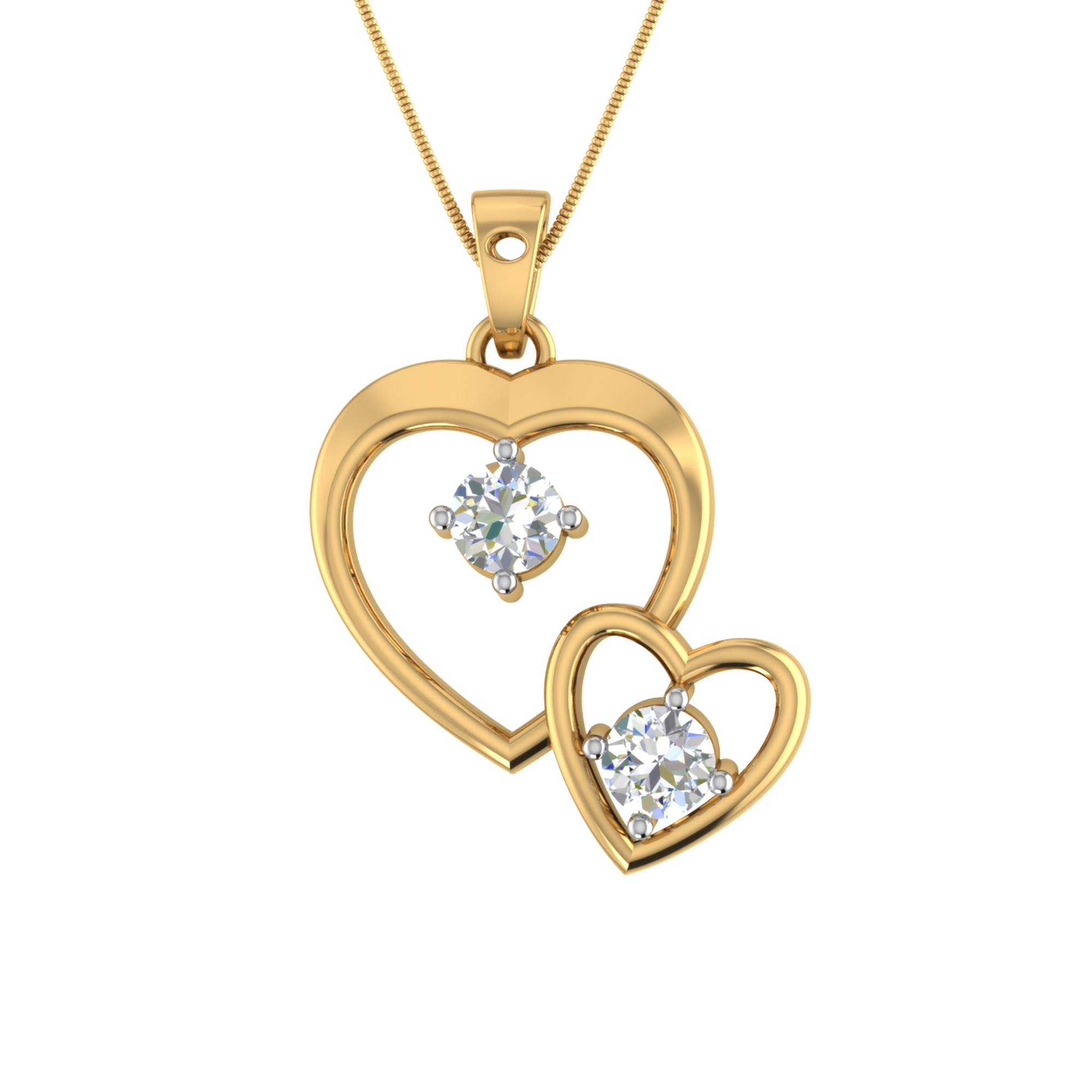 Diamond Open Heart Necklace – AS29