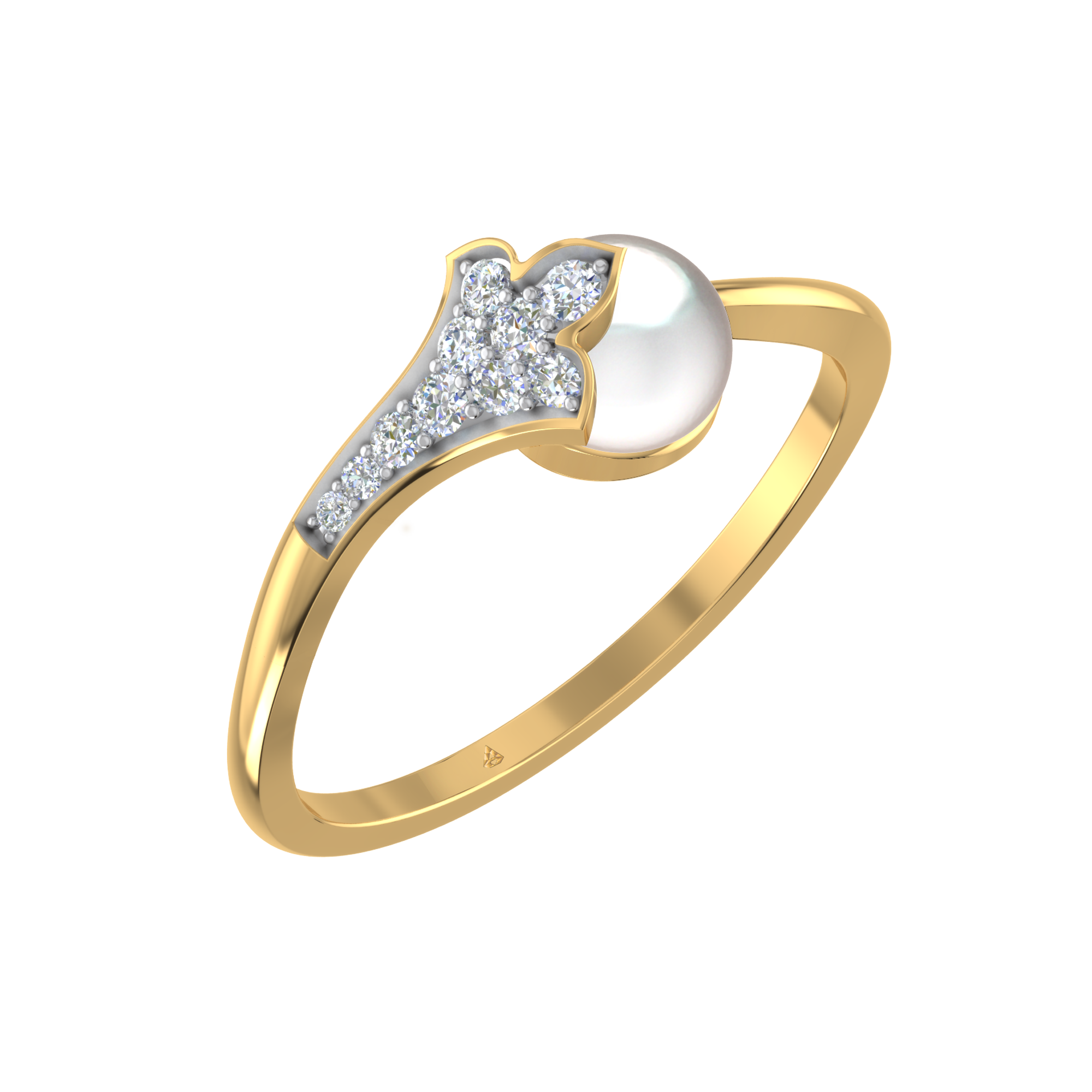 New flower pearl ring women gold| Alibaba.com
