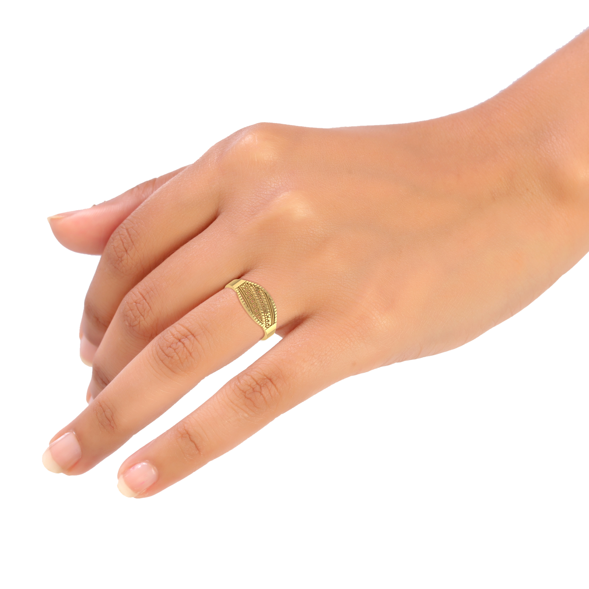 Large Gray Rose Cut Diamond Ring in Rose Gold - EC Design Jewelry
