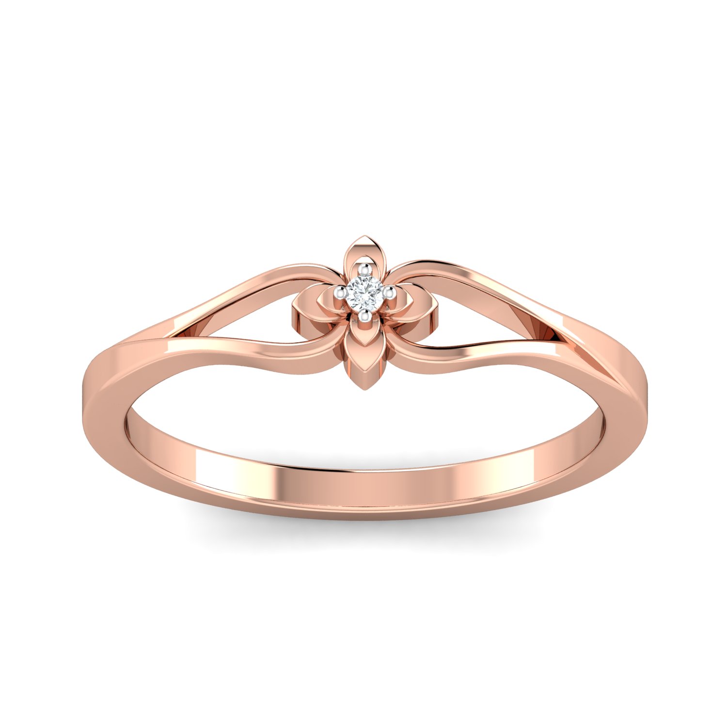 Swirl Delicate Diamond Ring – Mangalsutraonline